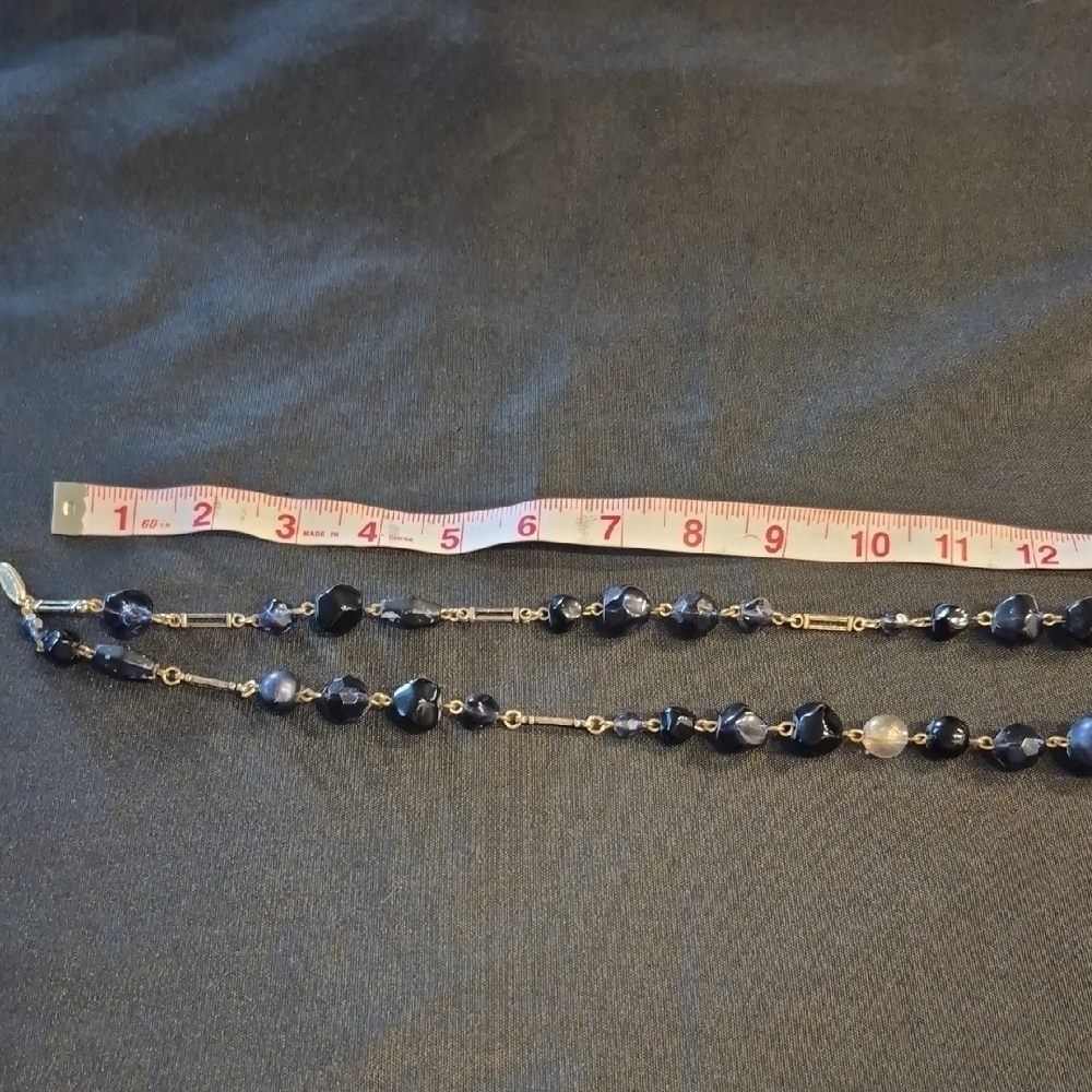 Express Elegant Gold and Black Beaded Necklace - Picture 6 of 8